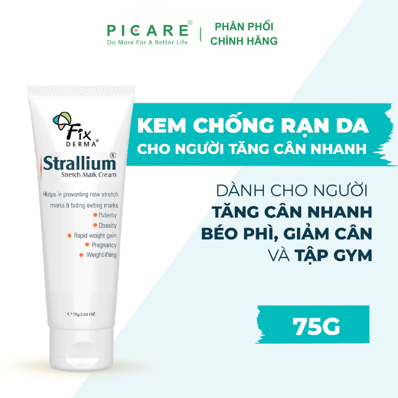 Kem dưỡng giảm rạn da Fixderma Strallium Stretch Mark Cream 75g