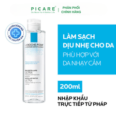 Nước Tẩy Trang Dành Cho Da Khô, Da Nhạy Cảm La Roche-Posay  Micellar Water Ultra Sensitive 200ml