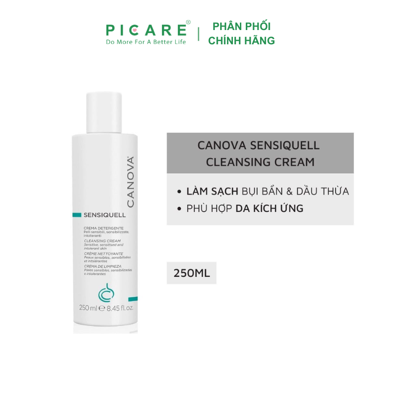 Sữa rửa mặt dạng kem dành cho da nhạy cảm Canova Sensiquell Cleansing Cream 250ml