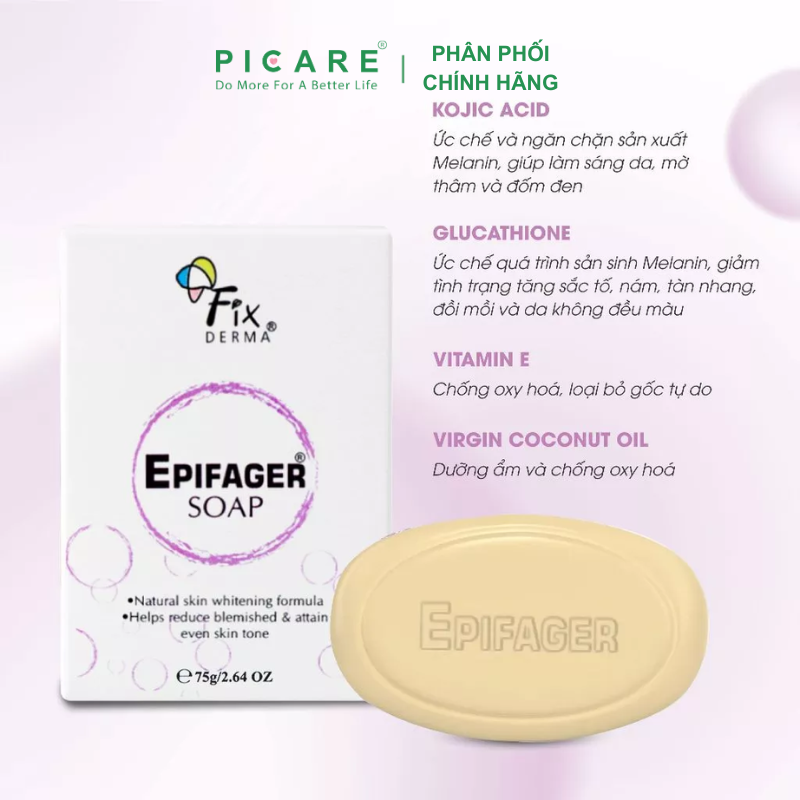 Xà Phòng Giúp Mờ Nám, Thâm, Tàn Nhang Fixderma Epifager Soap 75g