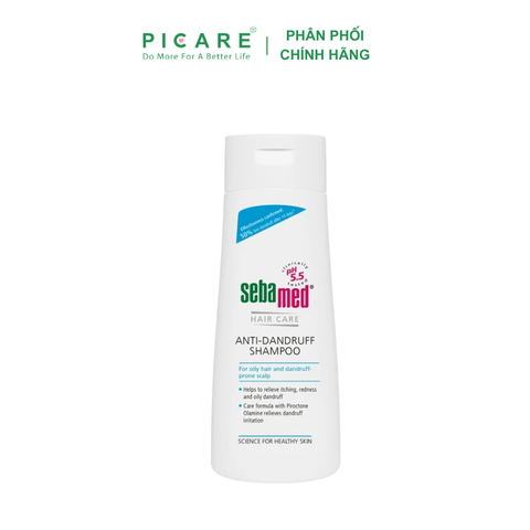 Dầu Gội Hỗ Trợ Giảm Gàu Sebamed pH5.5 Anti-Dandruff Shampoo 200ml