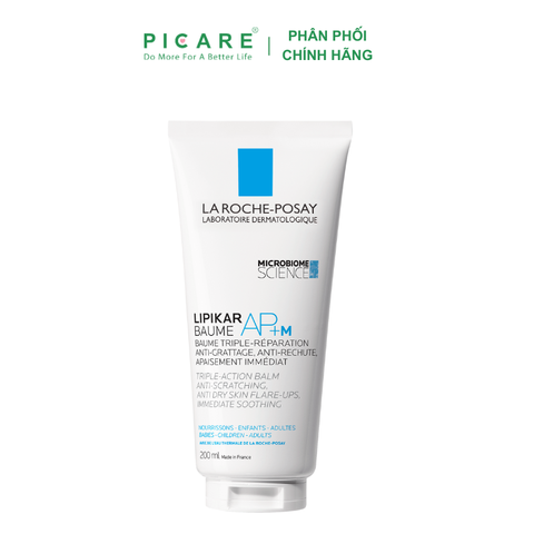 Kem Dưỡng Làm Dịu Dành Cho Da Khô, Bị Ngứa Mẩn Đỏ La Roche-Posay  Lipikar Baume AP+ M 200ml