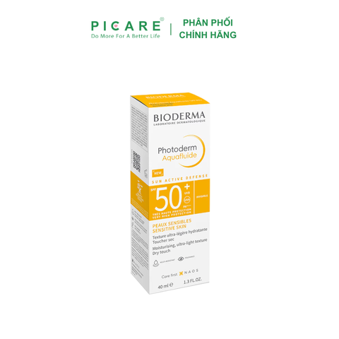 Kem chống nắng khô thoáng giảm bóng nhờn Bioderma Photoderm Max Aquafluide Spf50+ 40ml