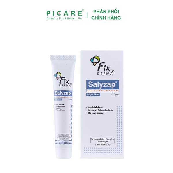 Lotion Giúp Giảm Mụn, Kiểm Soát Bã Nhờn Fixderma Salyzap Lotion 20ml