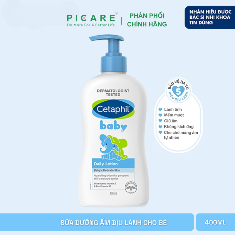 Sữa dưỡng ẩm hằng ngày cho da bé Cetaphil Baby Daily Lotion 400ml