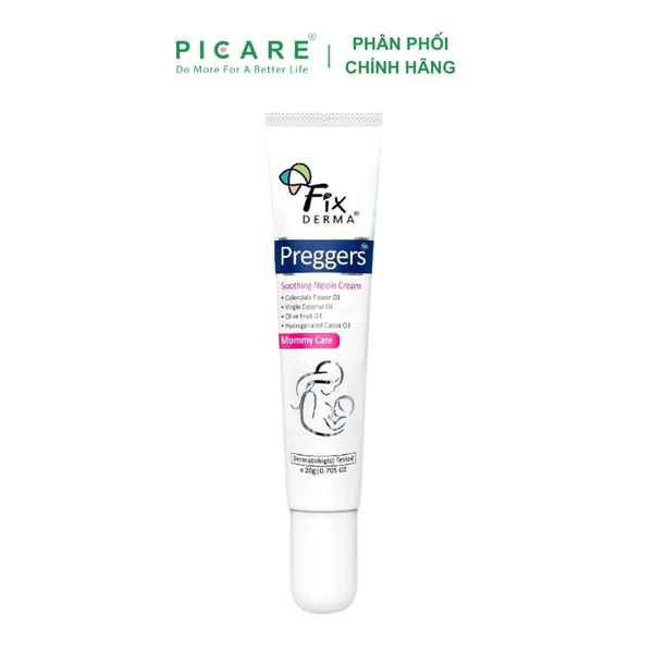 Kem Dưỡng Ẩm, Làm Mềm Da Và Núm Vú Fixderma Preggers Soothing Nipple Cream 20g