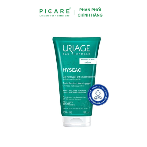 Gel Rửa Mặt Dành Cho Da Dầu, Da Mụn Và Da Hổn Hợp Uriage Hyséac Gel Nettoyant 150ml