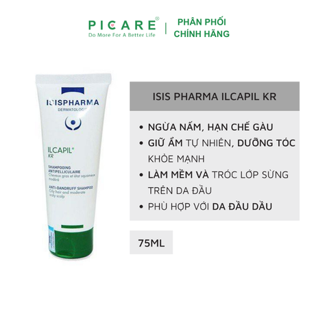 Dầu Gội Giảm Gàu, Giảm Rụng Tóc Và Dưỡng Tóc Isis Pharma ILCAPIL KR 75ml