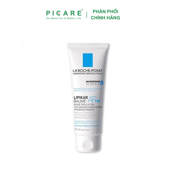 Kem Dưỡng Làm Dịu Dành Cho Da Khô, Bị Ngứa Mẩn Đỏ La Roche-Posay  Lipikar Baume AP+ M 75ml
