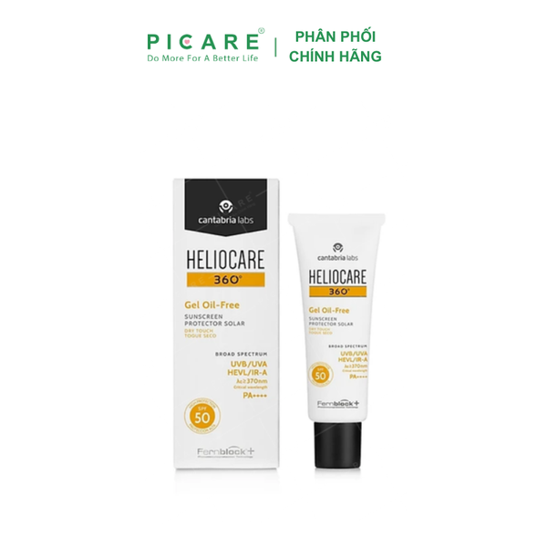 Gel Chống Nắng Cho Mọi Loại Da Heliocare 360° Gel Oil Free SPF50 50ml