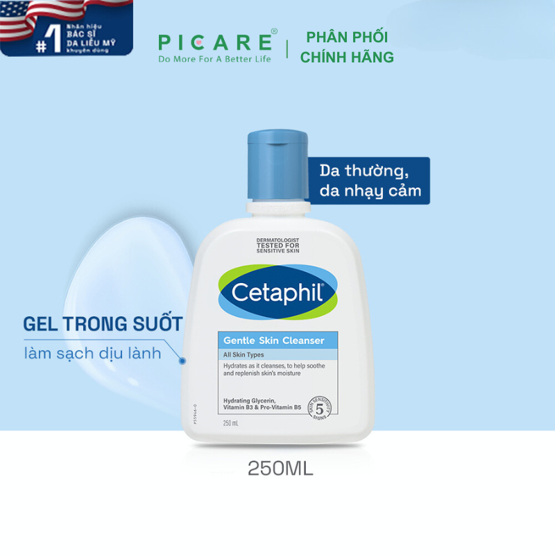 Sữa Rửa Mặt Dịu Nhẹ Cho Da Nhạy Cảm Cetaphil Gentle Skin Cleanser 250ml