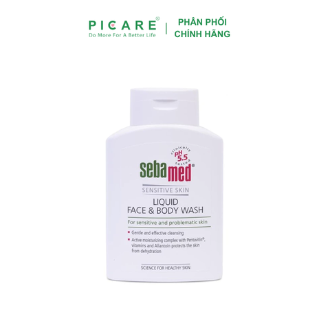 Sữa Rửa Mặt Và Tắm Toàn Thân Cho Da Nhạy Cảm Sebamed Liquid Face & Body Wash 200ml