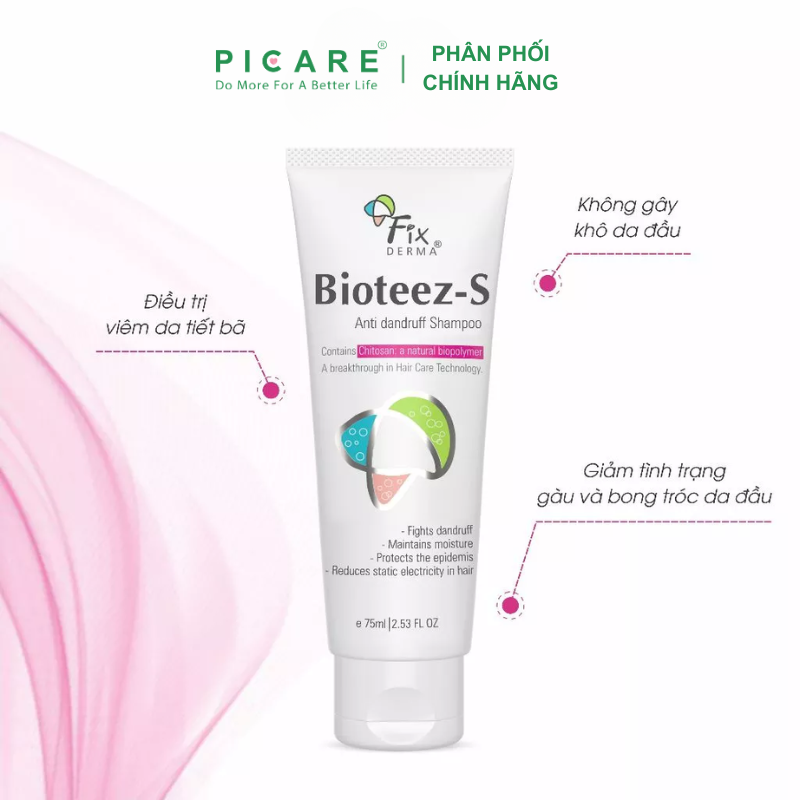 Dầu gội giảm gàu Fixderma Bioteez-s Shampoo 75ml