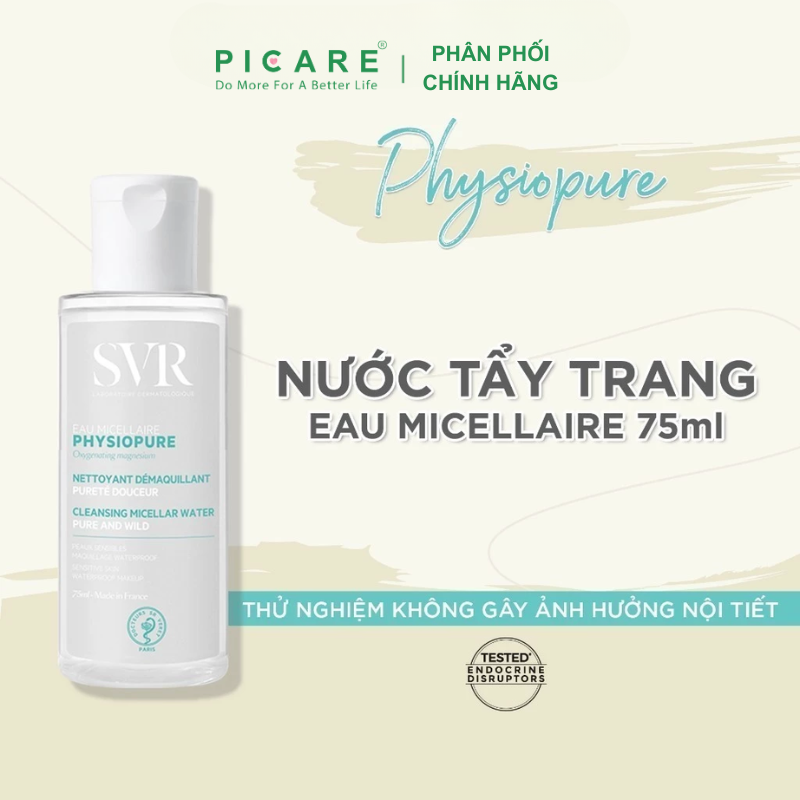 Dung Dịch Tẩy Trang Dành Cho Da Nhạy Cảm SVR Physiopure Eau Micellaire 75ml