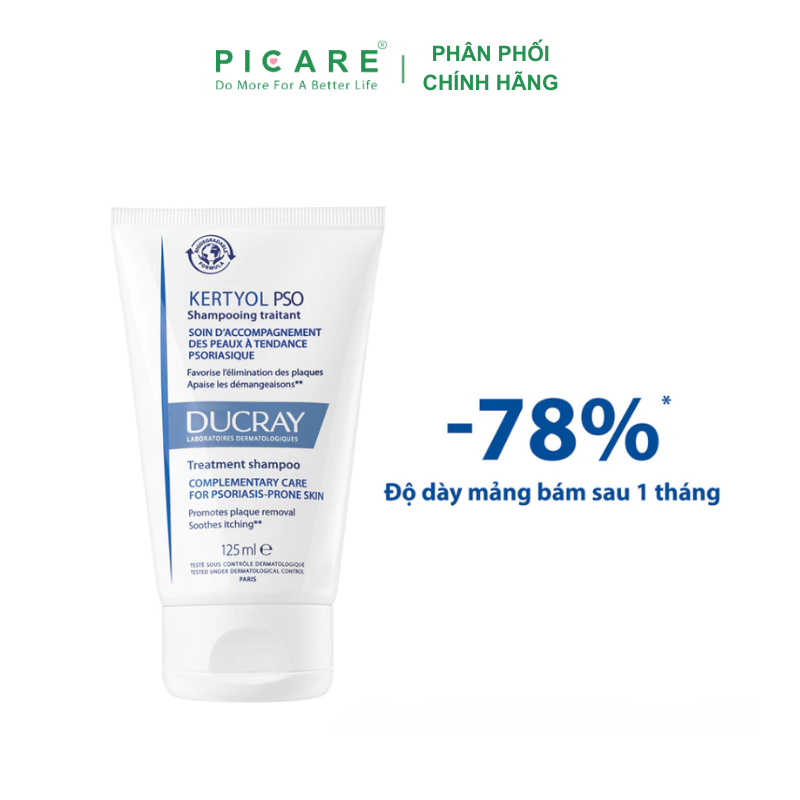 Dầu gội giảm gàu mảng Ducray Kertyol PSO Rebalancing Shampoo 125ml