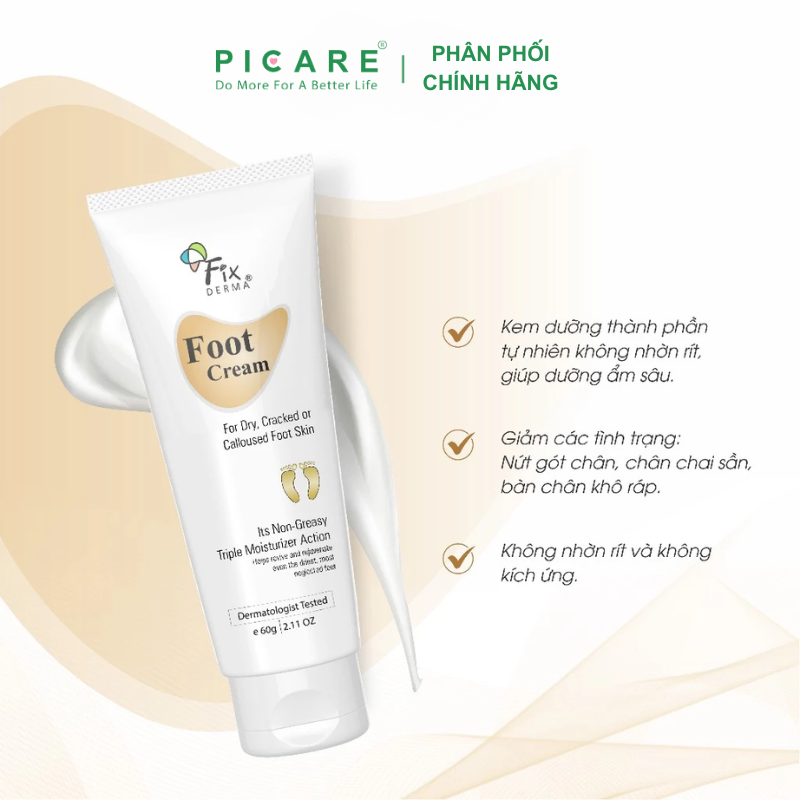 Kem Dưỡng Mềm Gót Chân Fixderma Foot Cream 60g