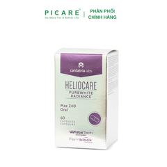 Viên Uống Hỗ Trợ Trắng Da, Chống Lão Hóa Heliocare Purewhite Radiance Max 240 Hộp 60 Viên Nang