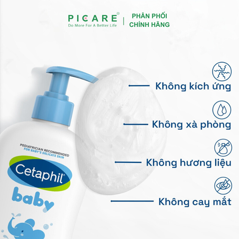 Sữa tắm gội 2 trong 1 Cetaphil Baby Gentle Wash & Shampoo 400ml