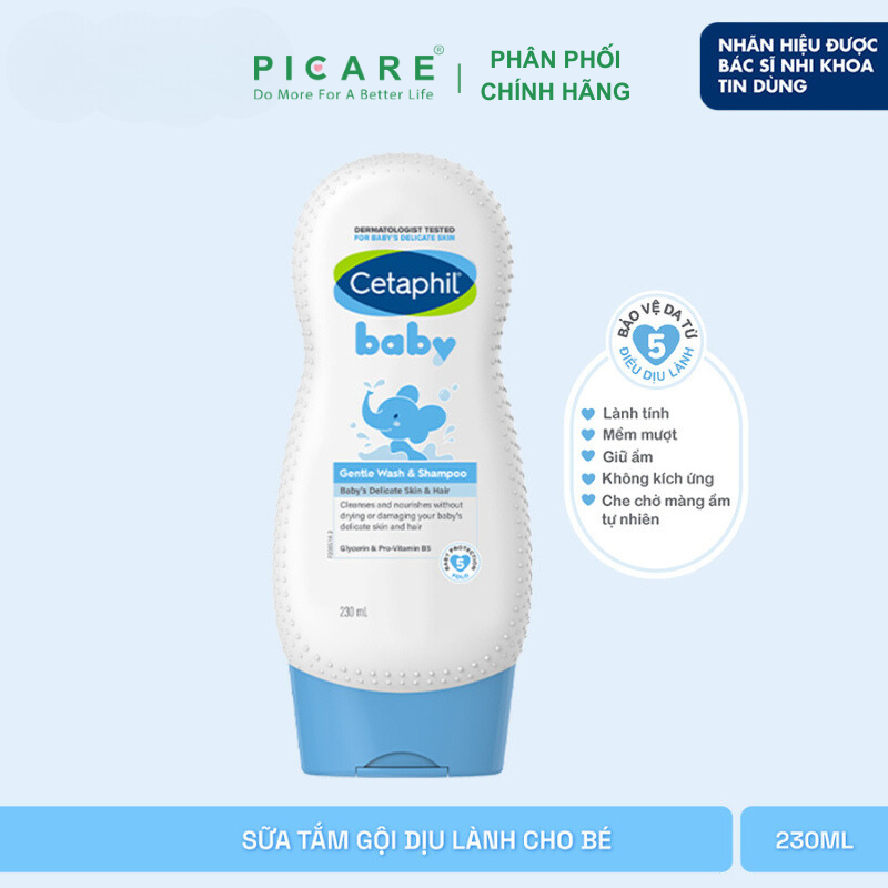 Sữa Tắm Gội Toàn Thân Cetaphil Baby Gentle Wash Shampoo 2in1 230ml