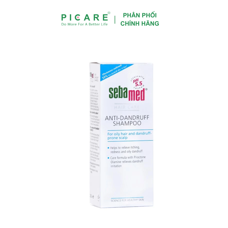 Dầu Gội Hỗ Trợ Giảm Gàu Sebamed pH5.5 Anti-Dandruff Shampoo 200ml