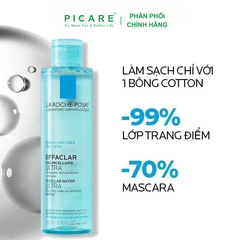 Nước Tẩy Trang & Làm Sạch Sâu Dành Cho Da Dầu Nhạy Cảm La Roche-Posay Effaclar Micellar Water 200ml