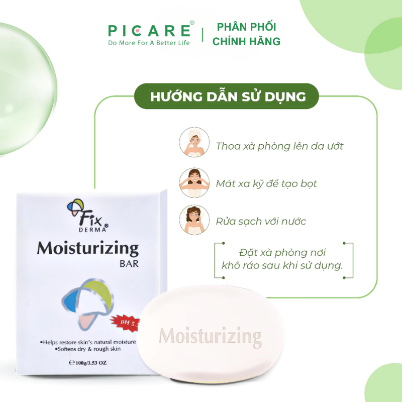 Xà phòng dưỡng ẩm mềm mịn da Fixderma Moisturizing Bar ( 30g - 100g )