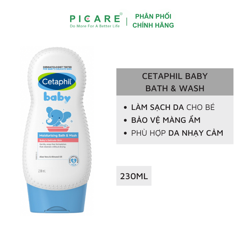Sữa tắm dưỡng ẩm  cho da nhạy cảm, khô Cetaphil Moisturizing Bath Wash 230ml