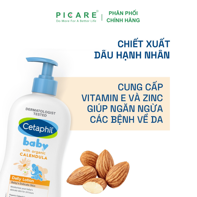 Sữa Dưỡng Ẩm Dịu Nhẹ Hằng Ngày Cho Bé Cetaphil Baby Daily Lotion with Organic Calendula 400ml