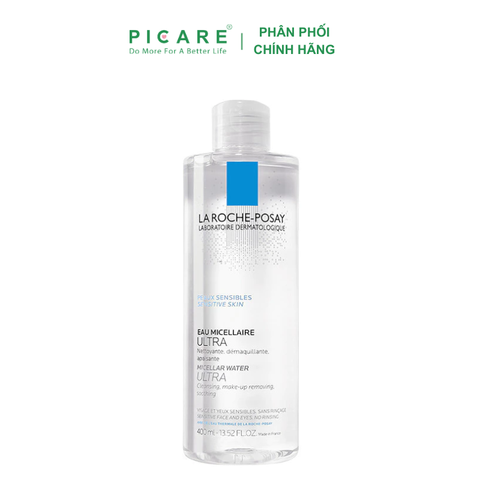 Nước Tẩy Trang Dành Cho Da Khô, Da Nhạy Cảm La Roche-Posay Micellar Water Ultra Sensitive 400ml