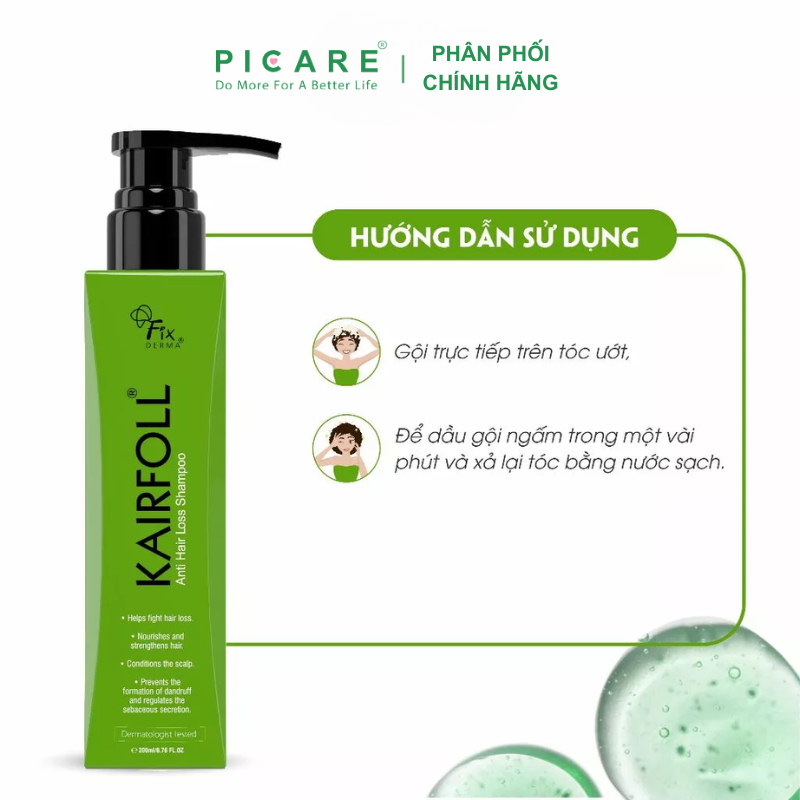 Dầu gội giảm rụng tóc Fixderma Kairfoll Shampoo 200ml