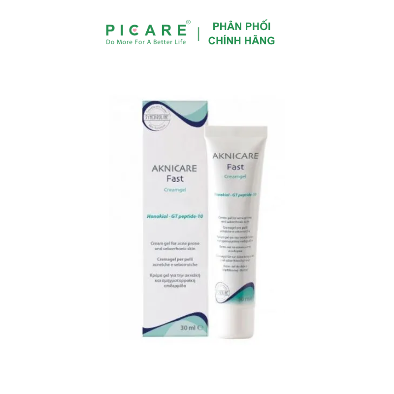 Kem giảm tổn thương viêm mụn kiểm soát bã nhờn Aknicare Fast Cream gel 30ml