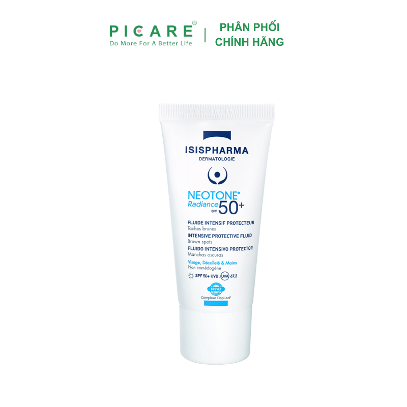 Kem Dưỡng Chống Nắng, Hỗ Trợ Giảm Nám SPF50+ (Màu Trắng) Isis Pharma Neotone Radiance 30ml
