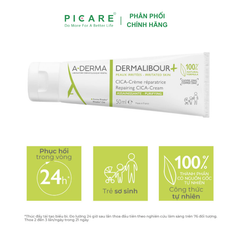 Kem Phục Hồi, Làm Dịu Và Kháng Khuẩn A-Derma Dermalibour + Repairing Cream 50ml