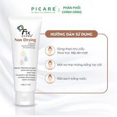 Sữa rửa mặt làm sạch bụi bẩn dầu nhờn tẩy tế bào chết Fixderma Non Drying Cleanser 60g