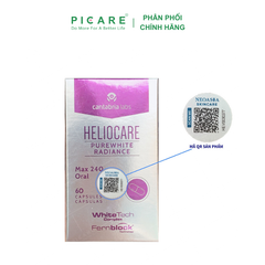 Viên Uống Hỗ Trợ Trắng Da, Chống Lão Hóa Heliocare Purewhite Radiance Max 240 Hộp 60 Viên Nang