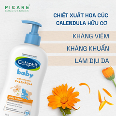 Sữa Dưỡng Ẩm Dịu Nhẹ Hằng Ngày Cho Bé Cetaphil Baby Daily Lotion with Organic Calendula 400ml