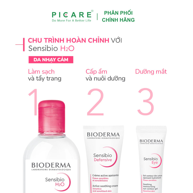 Nước tẩy trang Bioderma dành cho da nhạy cảm Sensibio H20 100ml