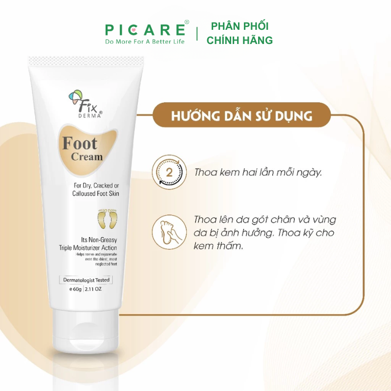 Kem Dưỡng Mềm Gót Chân Fixderma Foot Cream 60g