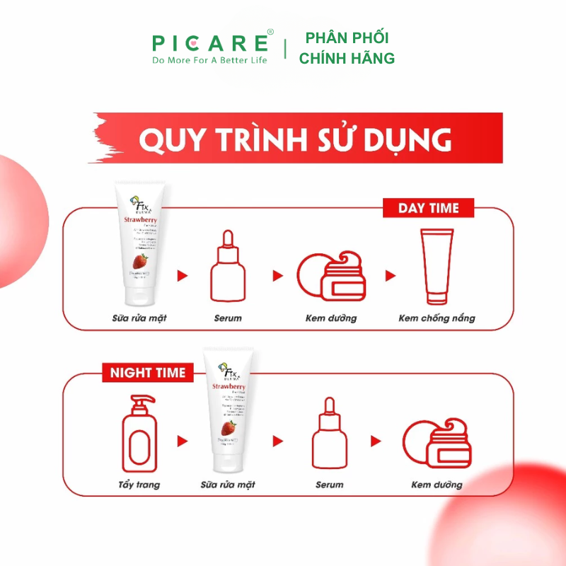 Sữa rửa mặt chiết xuất dâu tây Fixderma Strawberry Face Wash 60g