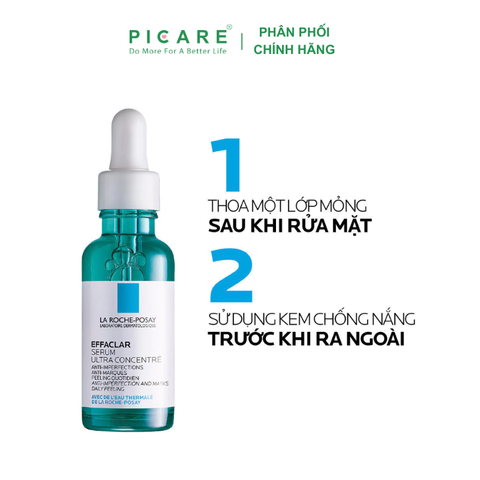 Tinh Chất Giảm Mụn, Mờ Thâm & Thu Nhỏ Lỗ Chân Lông La Roche-Posay Effaclar Ultra Concentrated Serum 30ml