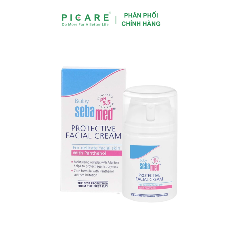 Kem bảo vệ da, trị chàm sữa cho bé Sebamed  Protective Facial Cream pH5.5 50ml