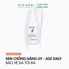 Gel Chống Nắng Vichy Bảo Vệ Da, Ngừa Thâm Nám Capital Soleil UV Age Daily SPF50 50ml