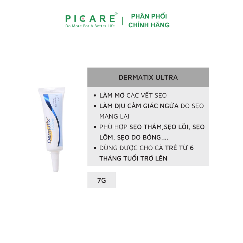 Dermatix Kem Hỗ Trợ Trị Sẹo Ultra 7g