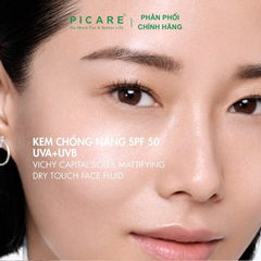 Kem Chống Nắng Bảo Vệ Da Không Nhờn Rít Vichy Ideal Soleil Mattifying Face Fluid Dry Touch SPF50 UVA + UVB 50ml