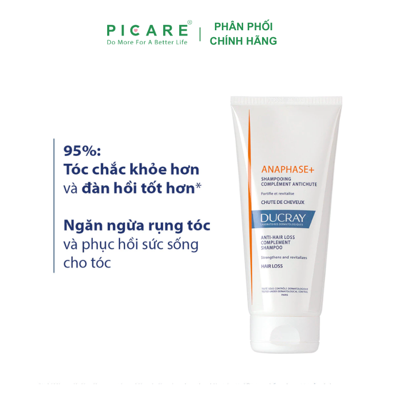 Dầu gội dạng kem ngăn rụng tóc Ducray Anaphase+ 200ml