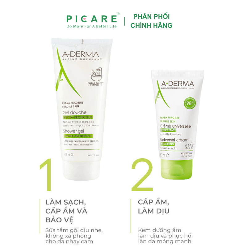 Kem Dưỡng Ẩm Hàng Ngày Cho Da Mỏng A-derma Universal Cream Hydrating 50ml