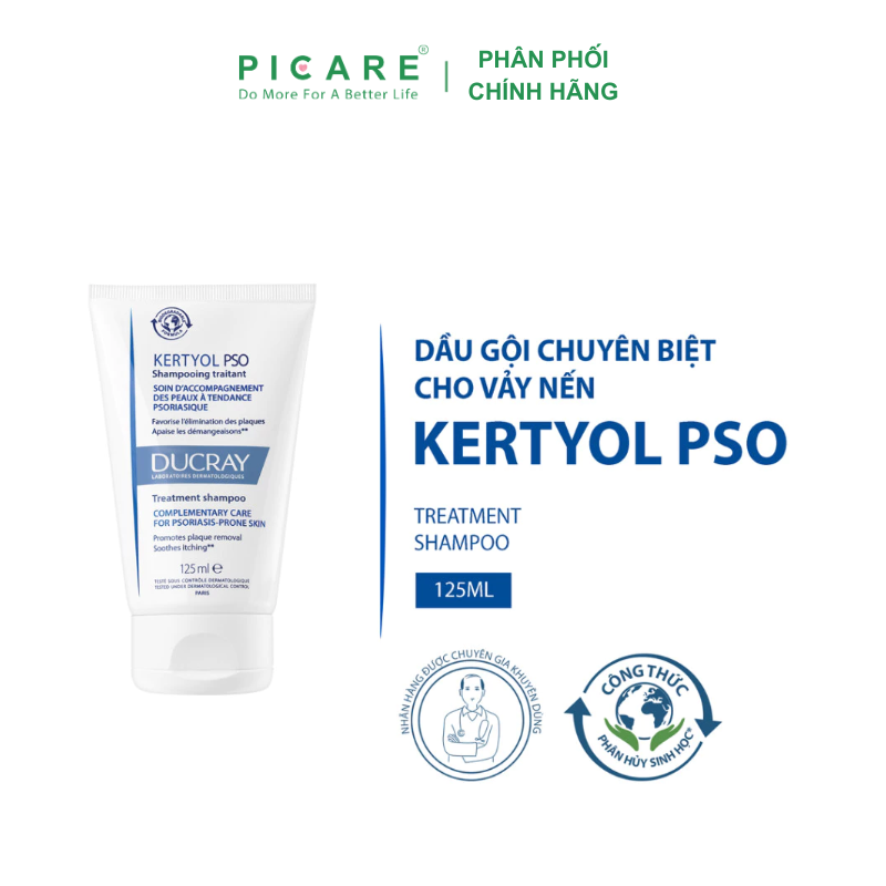 Dầu gội giảm gàu mảng Ducray Kertyol PSO Rebalancing Shampoo 125ml
