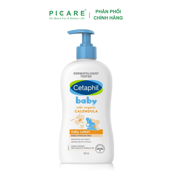 Sữa Dưỡng Ẩm Dịu Nhẹ Hằng Ngày Cho Bé Cetaphil Baby Daily Lotion with Organic Calendula 400ml