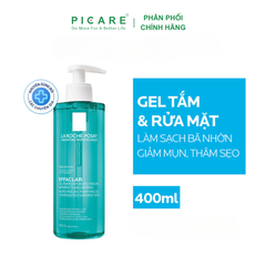 Gel Rửa Mặt Hỗ Trợ Giảm Mụn Cho Mặt Và Toàn Thân La Roche-Posay Effaclar Micro-Peeling Purifying Gel 400ml