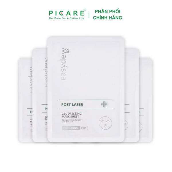 Mặt Nạ Hỗ Trợ Phục Hồi, Làm Dịu, Giảm Kích Ứng Cấp Tốc Easydew RX Post Laser Gel Dessing Mask Sheet 38ml (1 hộp/ 5 miếng)